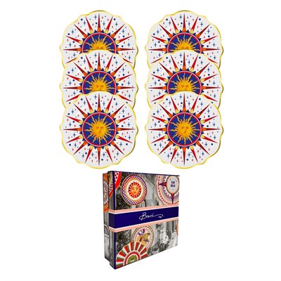 Baci Milano Dolce Vita 6lı Sun Pasta Tabağı 21 cm Porselen