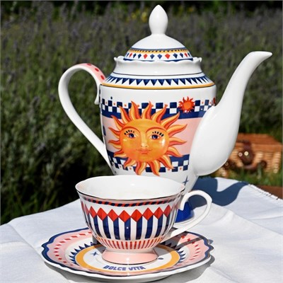 Baci Milano Dolce Vita Güneş Desenli Çaydanlık 13 Cm