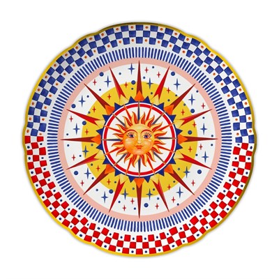 Baci Milano Dolce Vita Güneş Desenli Sunum Tabağı 32 Cm