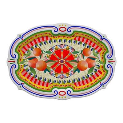 Baci Milano Dolce Vita Oval Servis Tabağı / Tepsi 50 cm, Melamin