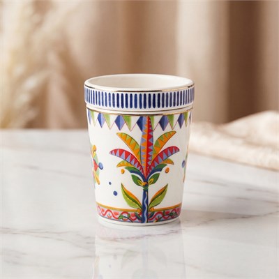 Baci Milano Dolce Vita Palm Kapaklı Espresso Fincanı 7 cm Porselen