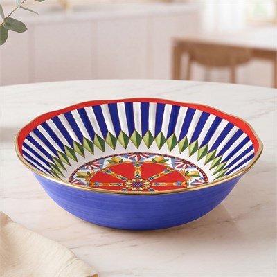 Baci Milano Dolce Vita Wheel Meyve Kasesi 18 cm Porselen