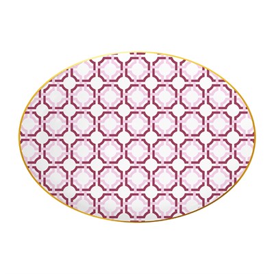 Baci Milano Firenze Porselen Oval Servis Tabağı 31 cm