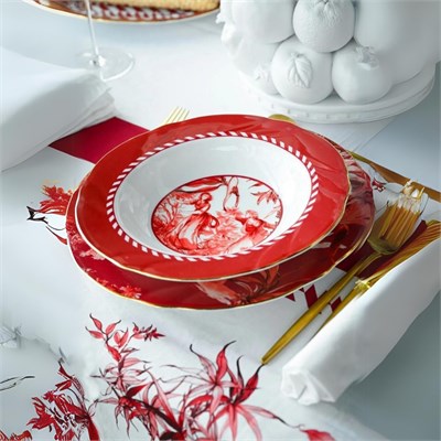 Baci Milano Le Rouge Porselen Çukur Tabak 21 cm