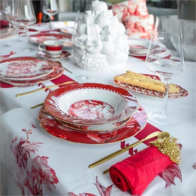 Baci Milano Le Rouge Porselen Çukur Tabak 21 cm