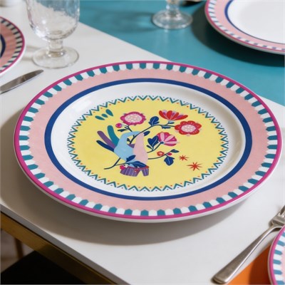 Baci Milano Mamma Mia 6lı El Desenli Servis Tabağı Seti 28 cm