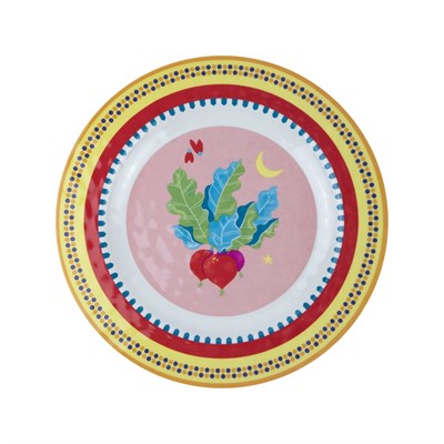 Baci Milano Mamma Mia 6lı Turp Desenli Yemek Tabağı Seti 28 cm