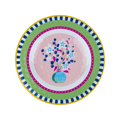 Baci Milano Mamma Mia 6lı Vazo Desenli Tabak Seti 21,5 cm