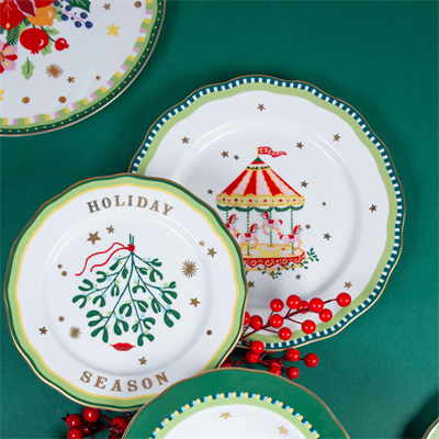 Baci Milano Mamma Mia Atlıkarınca Desenli Yemek Tabağı 28 cm