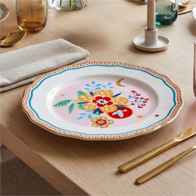 Baci Milano Mamma Mia Çiçek Desenli Servis Tabağı 28 cm