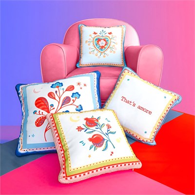 Baci Milano Mamma Mia Flower Yastık Cotton 60x60 Cm
