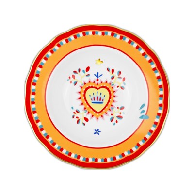 Baci Milano Mamma Mia Kalp Desenli Çukur Tabak 22 cm