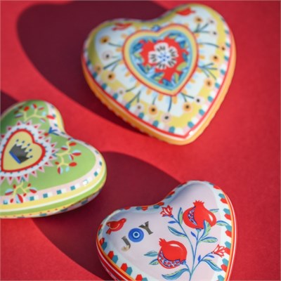 Baci Milano Mamma Mia Kalp Desenli Dekoratif Obje 12 cm x 11,5 cm x 4 cm