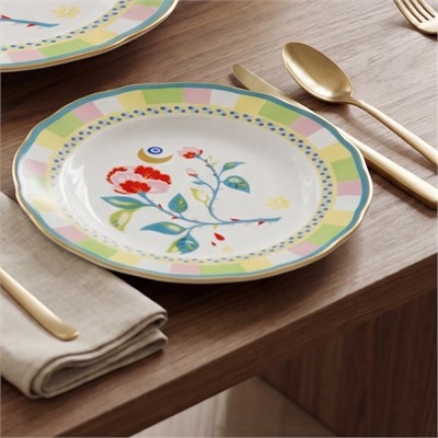 Baci Milano Mamma Mia Karanfil Desenli Pasta Tabağı 22 cm
