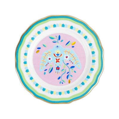 Baci Milano Mamma Mia Kuş Desenli Pasta Tabağı 16 cm