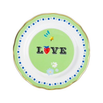 Baci Milano Mamma Mia Love Yazılı Pasta Tabağı 16 cm
