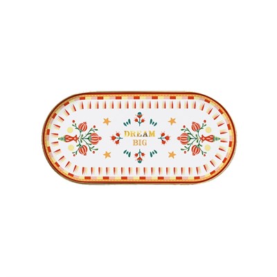 Baci Milano Mamma Mia Oval Tabak Kırmızı