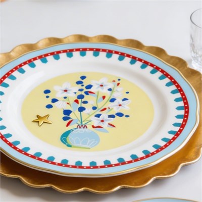Baci Milano Mamma Mia Vazo Desenli Pasta Tabağı 16 cm