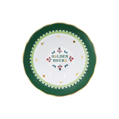 Baci Milano Mamma Mia Yeşil Porselen Çukur Tabak 22 cm
