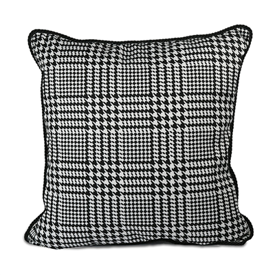 Baci Milano Optical Kadife Yastık 60 cm x 60 cm Gri