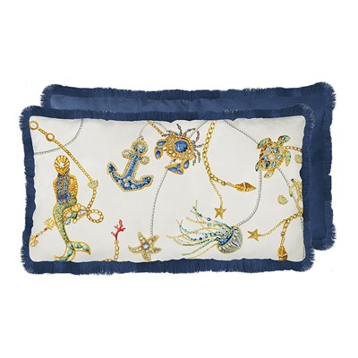 Baci Milano Portofino Yastık 40 cm x 70 cm Mavi