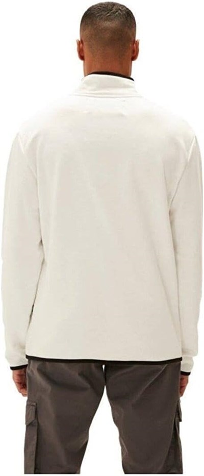 Backup Half-Zip Off-White Beyaz Yarım Fermuarlı Erkek Sweatshirt
