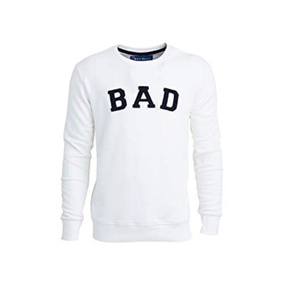 Bad Bear Bisiklet Yaka Uzun Kollu Cepsiz Nakışlı Normal Kalıp Beyaz Erkek Sweatshirt L