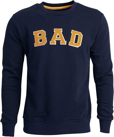 Bad Bear Bisiklet Yaka Uzun Kollu Nakışlı Lacivert Erkek Sweatshirt S