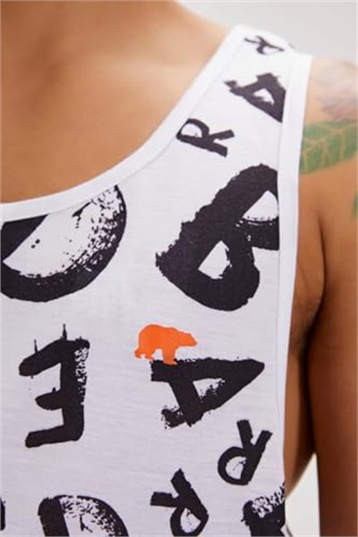 Bad Bear BLING TANK-TOP BEYAZ Erkek Atlet BEYAZ L