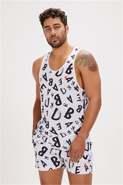 Bad Bear BLING TANK-TOP BEYAZ Erkek Atlet BEYAZ L