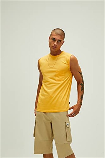 Bad Bear Erkek Hardal Atlet Trıbe Tank-Top