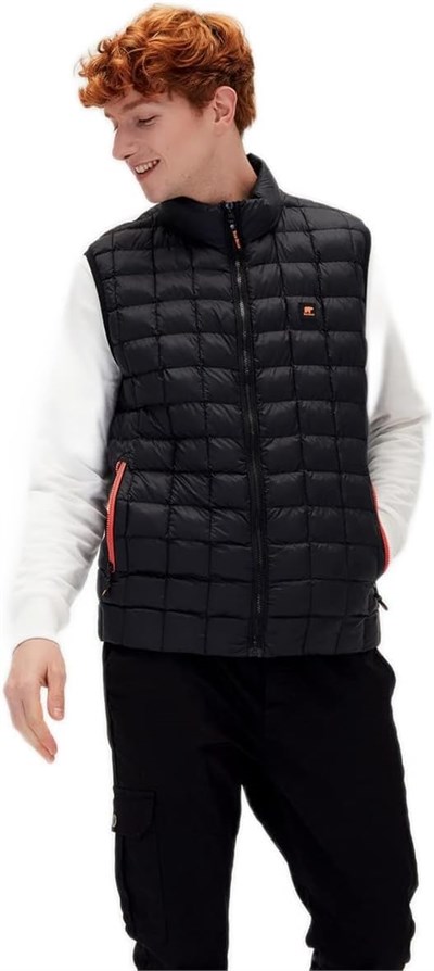 Bad Bear Erkek Siyah Ekose Detaylı Mıner Vest Yelek