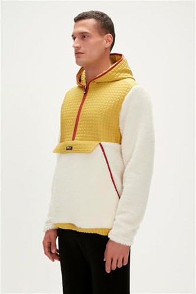 Bad Bear Leonard Half-Zip Plush Jacket Siyah Erkek Sweatshirt