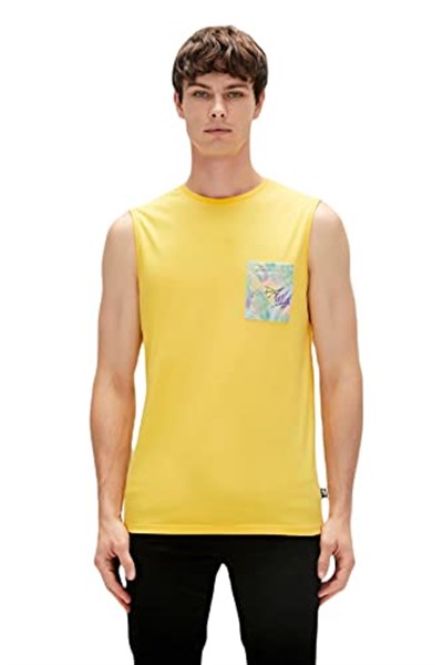Bad Bear Monstera Tank-Top Hardal Desenli Erkek Atlet M Beden