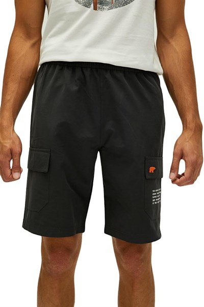 Bad Bear Normal Bel Baskılı Gri Erkek Kargo Şort - 22.01.11.001 Albany Short L