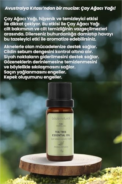 Bade Natural Çay Ağacı Uçucu Yağı 1 Paket (1 X 10 Ml)
