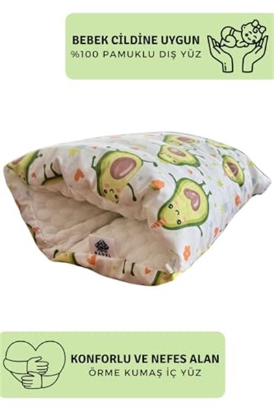 Badel Tekstil Emzirme Destek Kolluğu | Çift Taraflı, Avokado Desen, Kol Yastığı Model