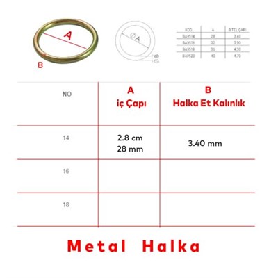 Badem10 Metal Halka Sarı Renk No:14 Duvar Makrome Anahtarlık Süs Eşya Hobi Malzeme Karabina Aksesuar 5 Adet