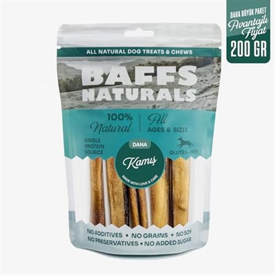 Baffs Naturals Dana Kamış 100% Doğal Köpek Ödül Maması (200 gr)