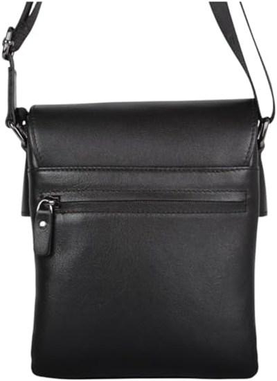 Bagacar Legend Leather 4262 Siyah Erkek Postacı Çapraz Hakiki Deri Çanta