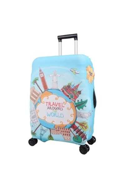 Bagacar Travel Büyük Orta Kabin Boy Için 3 Lü Valiz Kılıfı