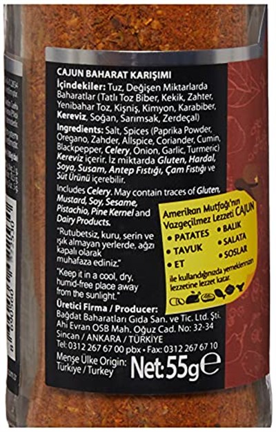 Bağdat Cajun Baharatı 55 Gr