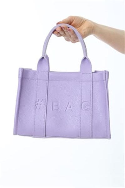 Baghashtag Lila Deri Mini Tote Çanta