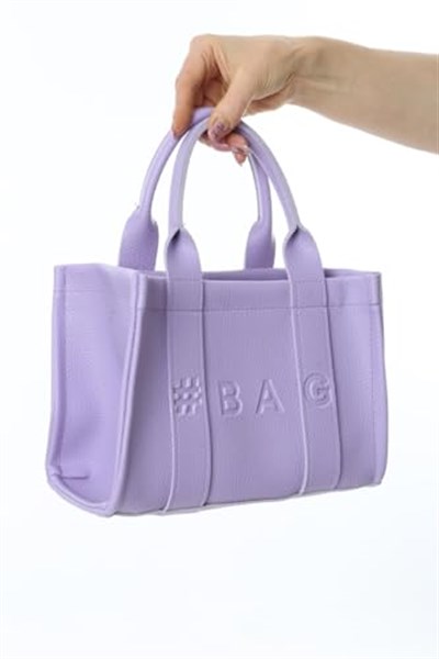 Baghashtag Lila Deri Mini Tote Çanta
