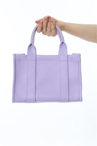 Baghashtag Lila Deri Mini Tote Çanta