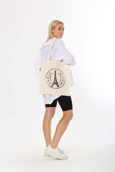 Baghashtag Paris Baskılı Bez Çanta
