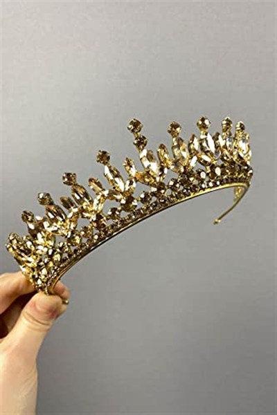 Bal Rengi Catherine Taşlı Kına Ve Gelin Tacı