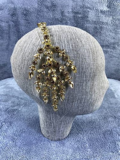 Bal Rengi Çift Taraflı Selen Model Kına Ve Gelin Tacı