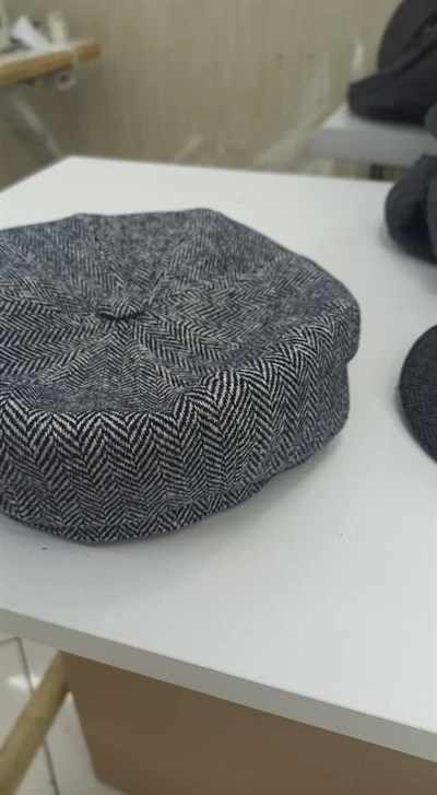 Balık Sırtı Gri Lacivert Kışlık Kaşe Kumaş Peaky Blinders Erkek Şapka Kasket arenNM423