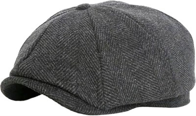 Balık Sırtı Koyu Gri Kışlık Kaşe Kumaş Peaky Blinders Erkek Şapka Kasket arenNM449